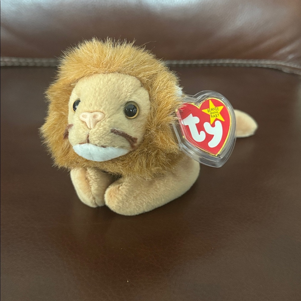 Ty Original Beanie Baby “Roary” the Lion Retired Vintage Stuffed Plush Animal
